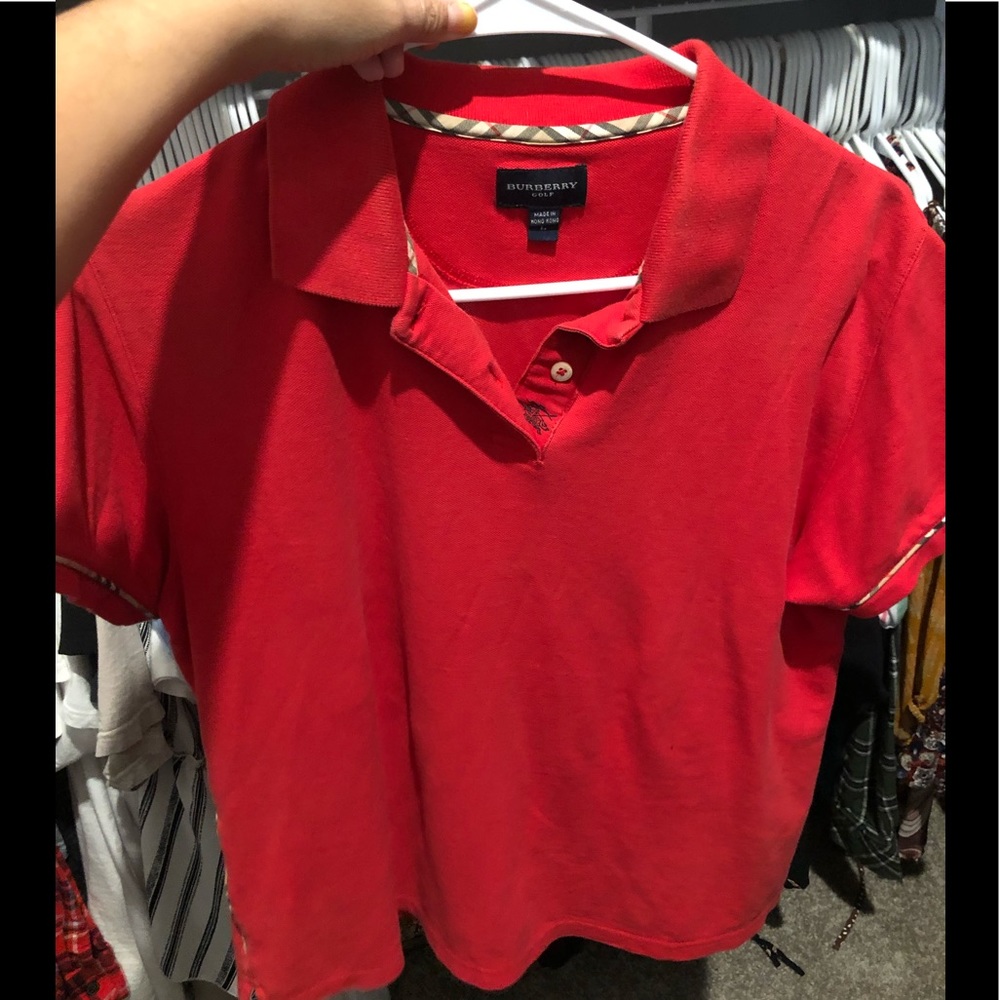 Burberry Golf Red Polo